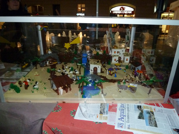 Il presepe della Pro Loco realizzato con i mattoncini della Lego da Cristian Sala